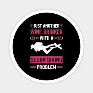 Wine Drinker Scuba Diving Diver Magnet